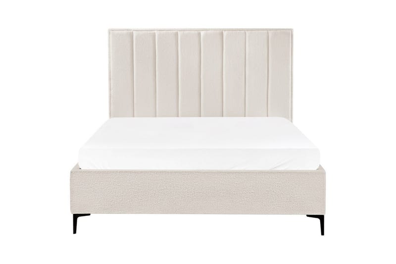 Dubbelsäng Sezanne med lamellram Vit-Svart, 160x200 cm - Vit-Svart, 160x200 cm - Möbler - Säng - Sängram & sängstomme