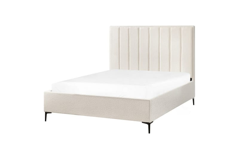 Dubbelsäng Sezanne med lamellram Vit-Svart, 160x200 cm - Vit-Svart, 160x200 cm - Möbler - Säng - Sängram & sängstomme