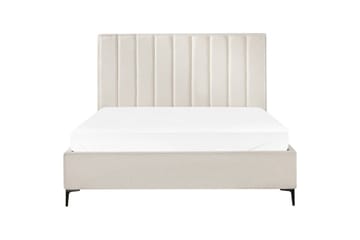 Dubbelsäng Sezanne med lamellram Vit-Svart, 180x200 cm - Vit-Svart, 180x200 cm - Möbler - Säng - Sängram & sängstomme