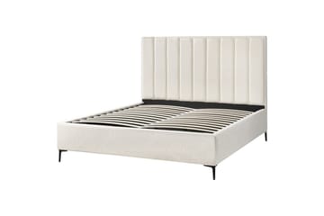 Dubbelsäng Sezanne med lamellram Vit-Svart, 180x200 cm - Vit-Svart, 180x200 cm - Möbler - Säng - Sängram & sängstomme