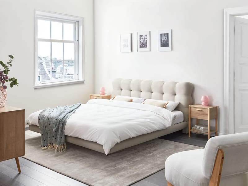 Dubbelsäng Soulisse 180x200 cm - Beige - Möbler - Säng - Sängram & sängstomme