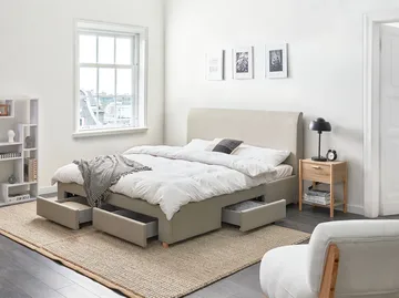 Dubbelsäng Soutrin 160x200 cm - Beige - Möbler - Säng - Sängram & sängstomme