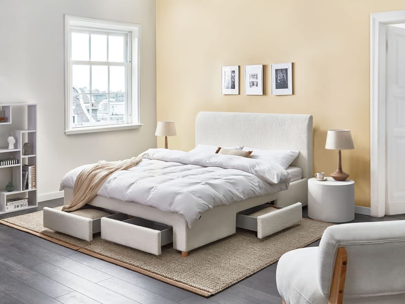Dubbelsäng Soutrin 160x200 cm - Off-White - Möbler - Säng - Sängram & sängstomme