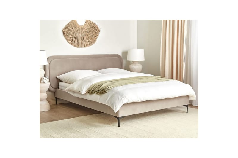 Dubbelsäng Suzette med lamellram Beige, 140x200 cm - Beige, 140x200 cm - Möbler - Säng - Familjesäng