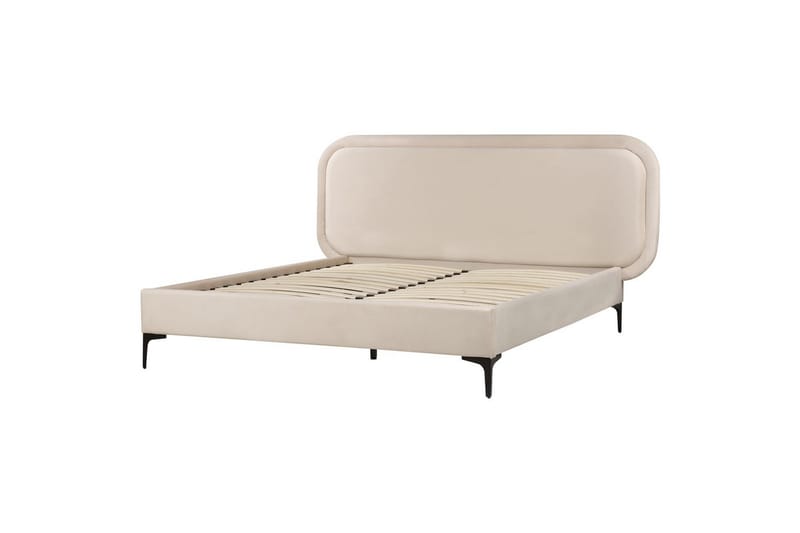 Dubbelsäng Suzette med lamellram Ljusbeige, 160x200 cm - Ljusbeige, 160x200 cm - Möbler - Säng - Familjesäng