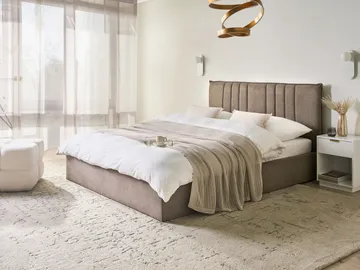 Dubbelsäng Tarascon 160x200 cm - Taupe - Möbler - Säng - Sängram & sängstomme