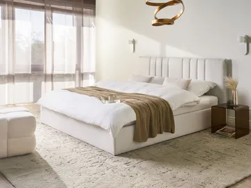 Dubbelsäng Tarascon 180x200 cm - Ljusbeige - Möbler - Säng - Sängram & sängstomme