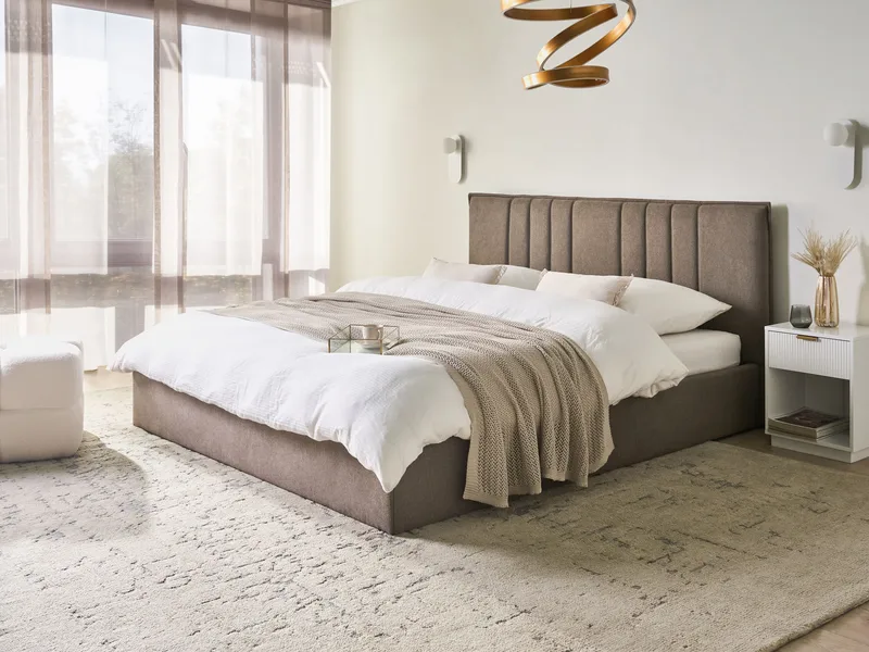 Dubbelsäng Tarascon 180x200 cm - Taupe - Möbler - Säng - Sängram & sängstomme