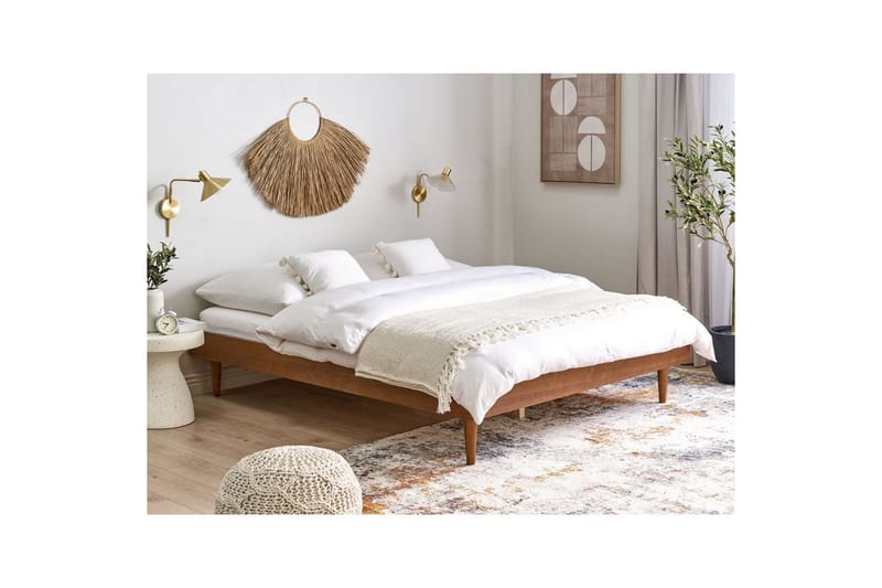 Dubbelsäng Toucy med lamellram Ljus Trä, 180x200 cm - Ljus Trä, 180x200 cm - Möbler - Säng - Ramsäng
