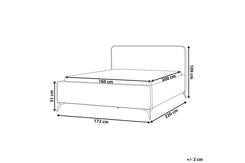 Dubbelsäng Valognes med lamellram 160x200 cm - 160x200 cm - Möbler - Säng - Ramsäng
