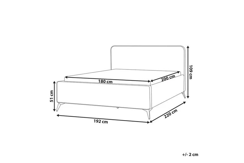 Dubbelsäng Valognes med lamellram 180x200 cm - 180x200 cm - Möbler - Säng - Dubbelsäng