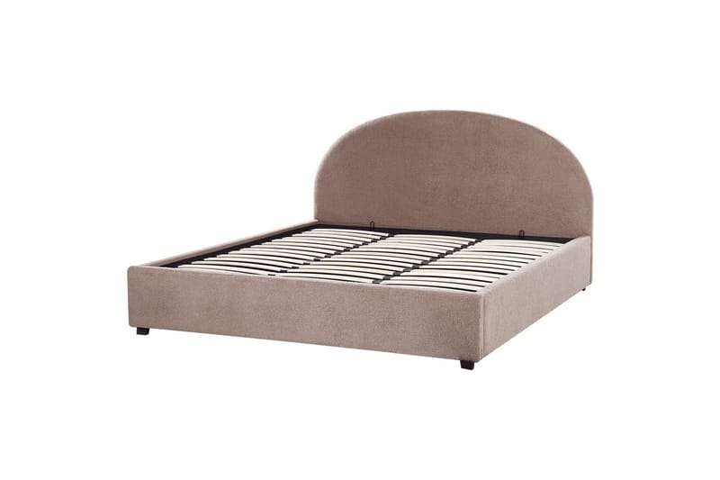 Dubbelsäng Vaucluse med förvaring Taupe, 180x200 cm, Bouclé - Taupe, 180x200 cm, Bouclé - Möbler - Säng - Sängram & sängstomme