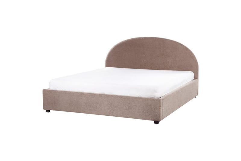 Dubbelsäng Vaucluse med förvaring Taupe, 180x200 cm, Bouclé - Taupe, 180x200 cm, Bouclé - Möbler - Säng - Sängram & sängstomme