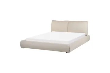 Dubbelsäng Vinay med lamellram Beige, 160x200 cm