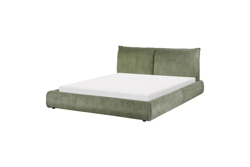 Dubbelsäng Vinay med lamellram Grön, 160x200 cm - Grön, 160x200 cm - Möbler - Säng - Dubbelsäng