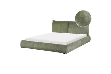 Dubbelsäng Vinay med lamellram Grön, 160x200 cm