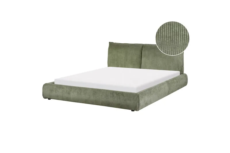 Dubbelsäng Vinay med lamellram Grön, 160x200 cm - Grön, 160x200 cm - Möbler - Säng - Dubbelsäng