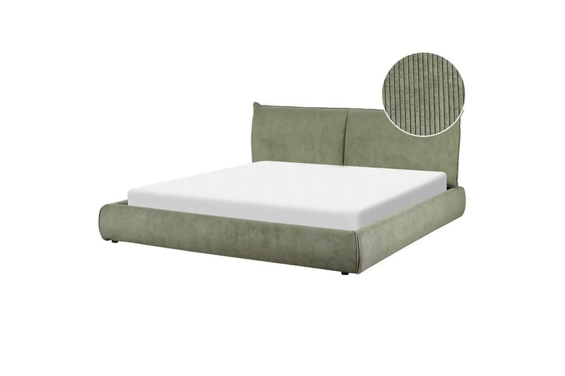 Dubbelsäng Vinay med lamellram Grön, 180x200 cm - Grön, 180x200 cm - Möbler - Säng - Dubbelsäng