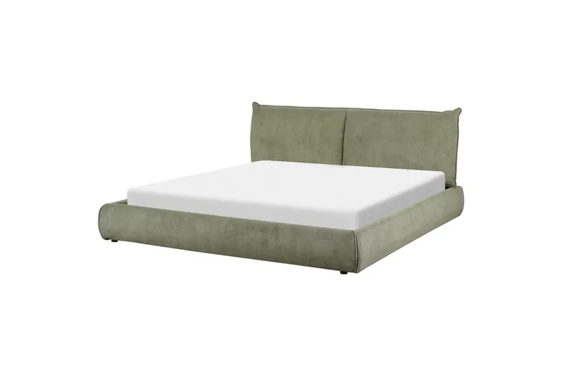Dubbelsäng Vinay med lamellram Grön, 180x200 cm - Grön, 180x200 cm - Möbler - Säng - Dubbelsäng