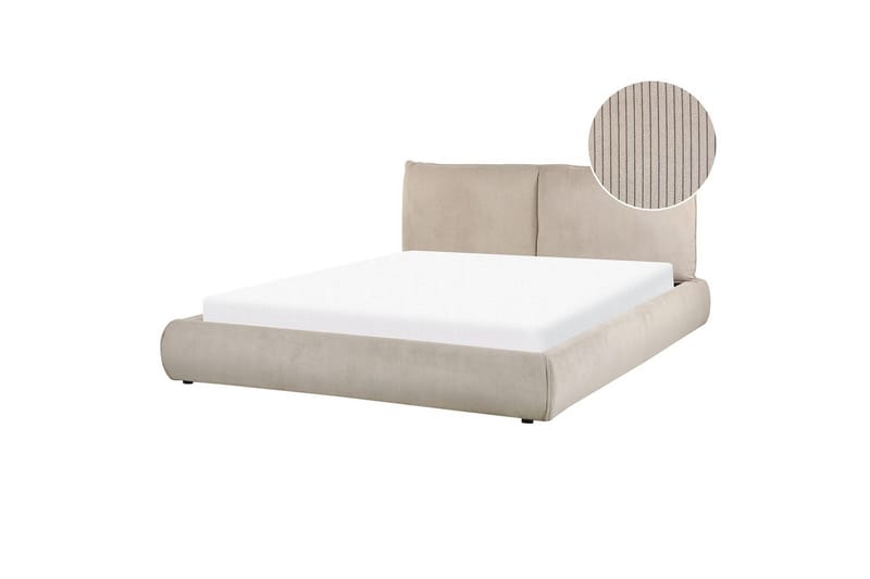 Dubbelsäng Vinay med lamellram Taupe, 160x200 cm - Taupe, 160x200 cm - Möbler - Säng - Ramsäng
