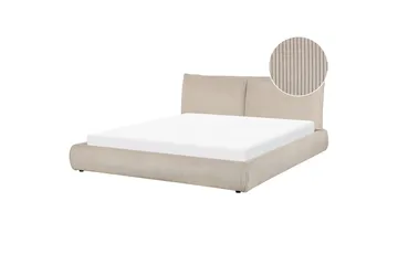 Dubbelsäng Vinay med lamellram Taupe, 180x200 cm