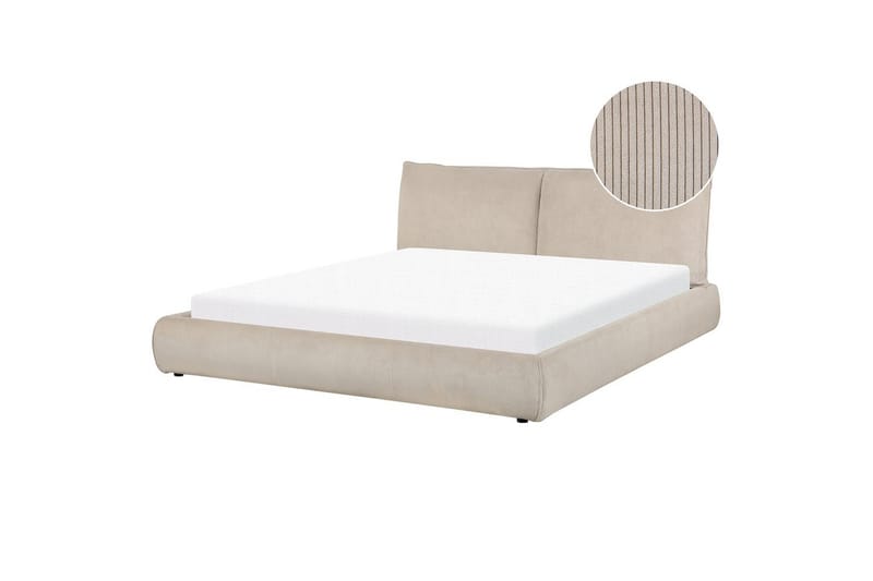 Dubbelsäng Vinay med lamellram Taupe, 180x200 cm - Taupe, 180x200 cm - Möbler - Säng - Ramsäng
