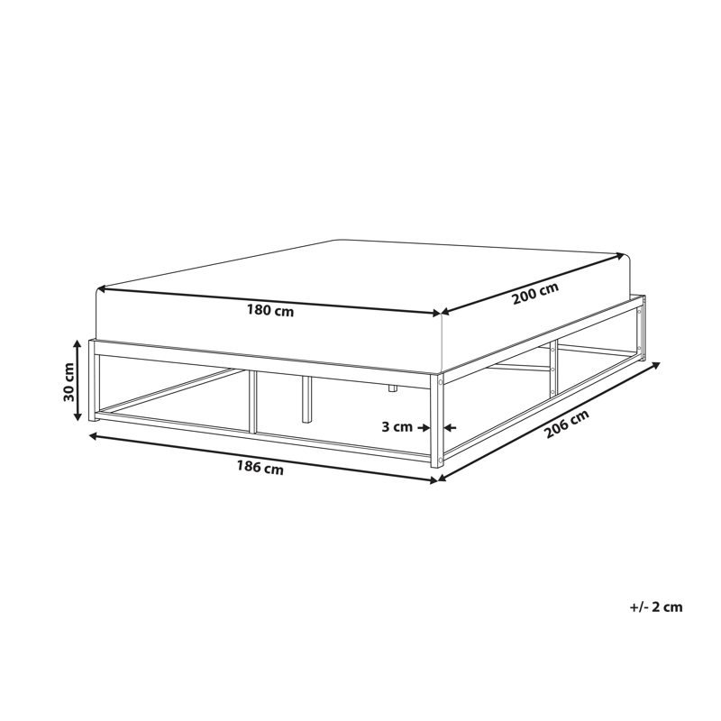 Dubbelsäng Viry 180x200 - Ljusbeige - Möbler - Säng - Sängram & sängstomme