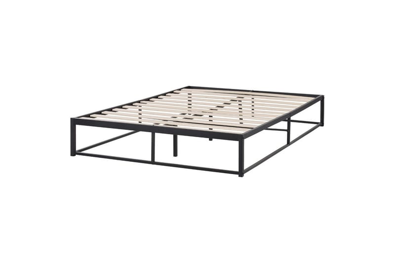 Dubbelsäng Viry med lamellram Svart, 140x200 cm - Svart, 140x200 cm - Möbler - Säng - Dubbelsäng