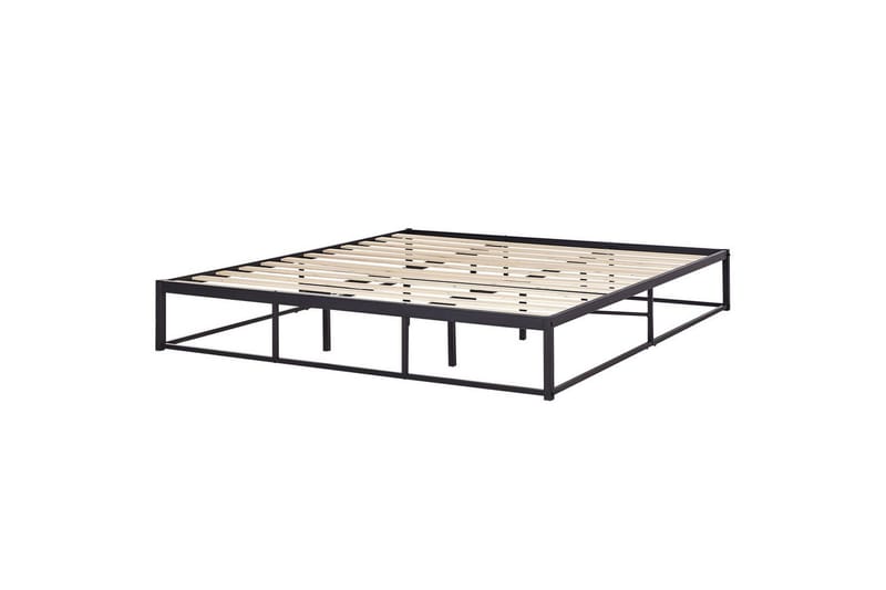 Dubbelsäng Viry med lamellram Svart, 180x200 cm - Svart, 180x200 cm - Möbler - Säng - Sängram & sängstomme