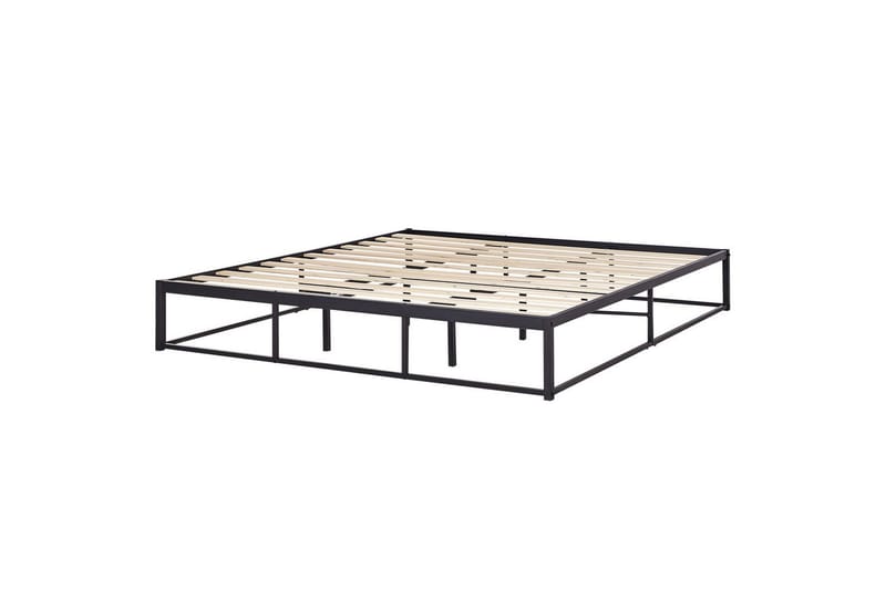 Dubbelsäng Viry med lamellram Svart, 180x200 cm - Svart, 180x200 cm - Möbler - Säng - Ramsäng