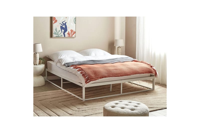 Dubbelsäng Viry med lamellram Vit, 160x200 cm - Vit, 160x200 cm - Möbler - Säng - Ramsäng