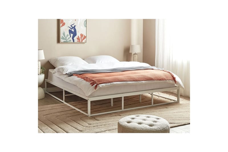 Dubbelsäng Viry med lamellram Vit, 180x200 cm - Vit, 180x200 cm - Möbler - Säng - Dubbelsäng