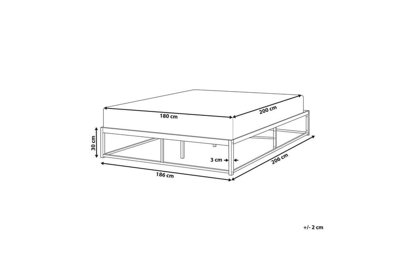 Dubbelsäng Viry med lamellram Vit, 180x200 cm - Vit, 180x200 cm - Möbler - Säng - Dubbelsäng