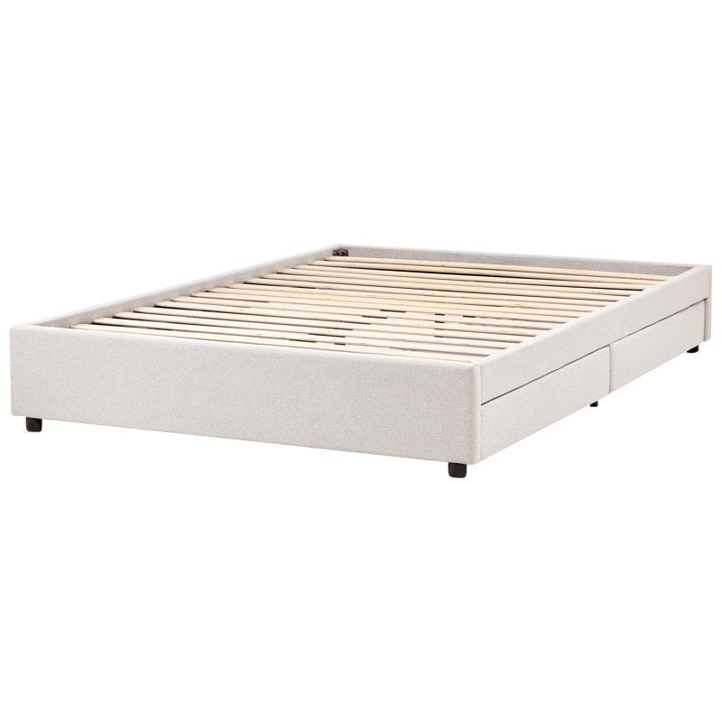 Dubbelsäng Prades 160x200 cm - Ljusbeige - Möbler - Säng - Sängram & sängstomme