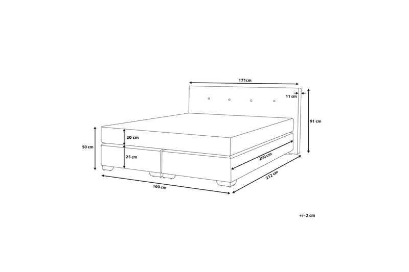 Consul Kontinentalsäng 160|200 cm - Beige - Möbler - Säng - Kontinentalsäng