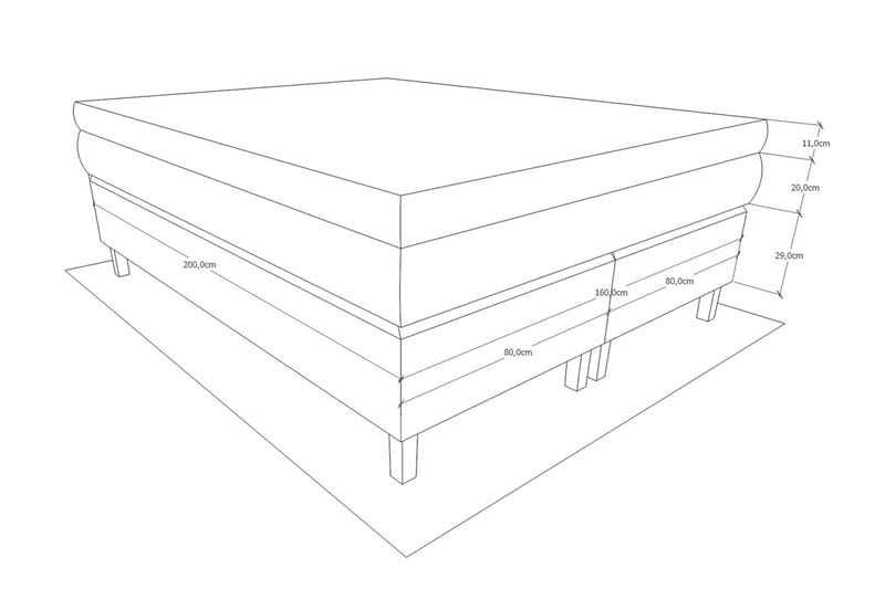 Grand Kontinentalsäng 160x200Fast/Mjuk - Latex - Möbler - Säng - Kontinentalsäng