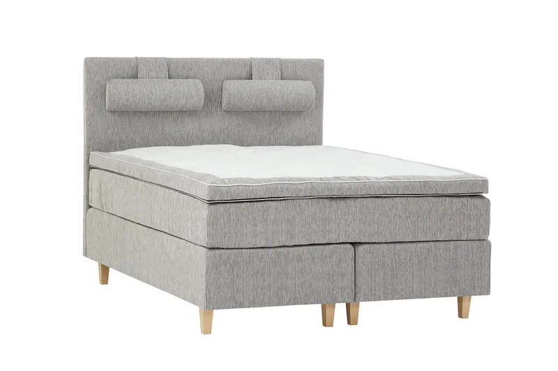 Grand Kontinentalsäng 160x200Latexkärna, Ljusgrå