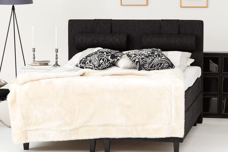 Grand Kontinentalsäng Komplett Sängpaket 180x200 cm - Svart - Möbler - Säng - Kontinentalsäng