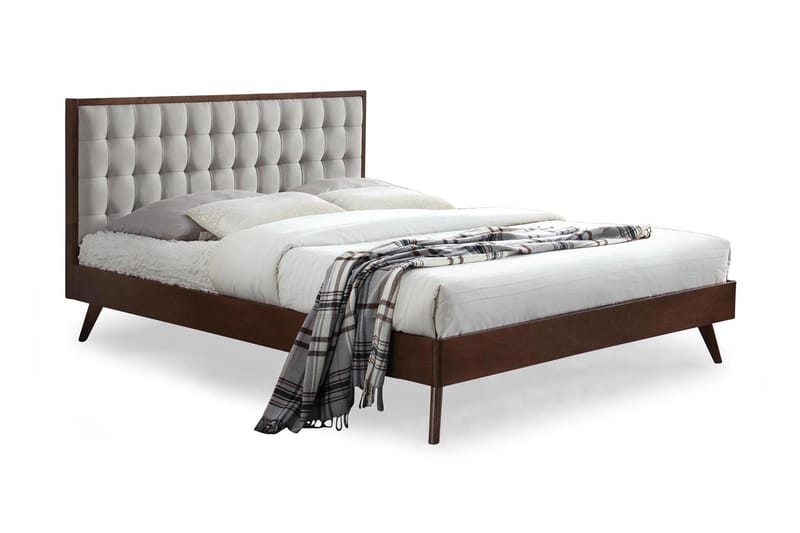 Solomo Ramsäng 160x200 - Beige/Valnöt - Möbler - Säng - Dubbelsäng