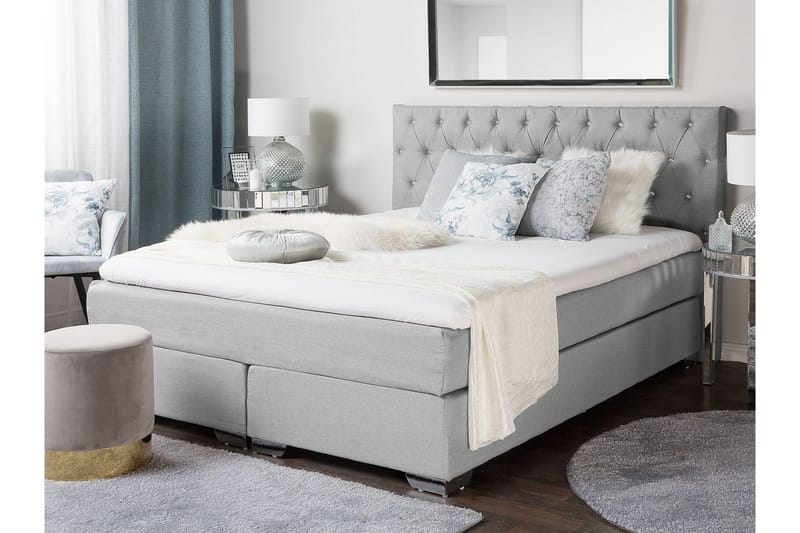Dulcina Sängram 160x200 cm - Grå - Möbler - Säng - Kontinentalsäng