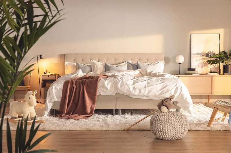 Ella Familjesäng 240x200  cm - (+Fler val) Beige - Möbler - Säng - Komplett sängpaket