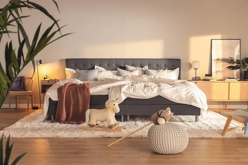 Ella Familjesäng 280x200  cm - (+Fler val) Mörkgrå - Möbler - Säng - Komplett sängpaket