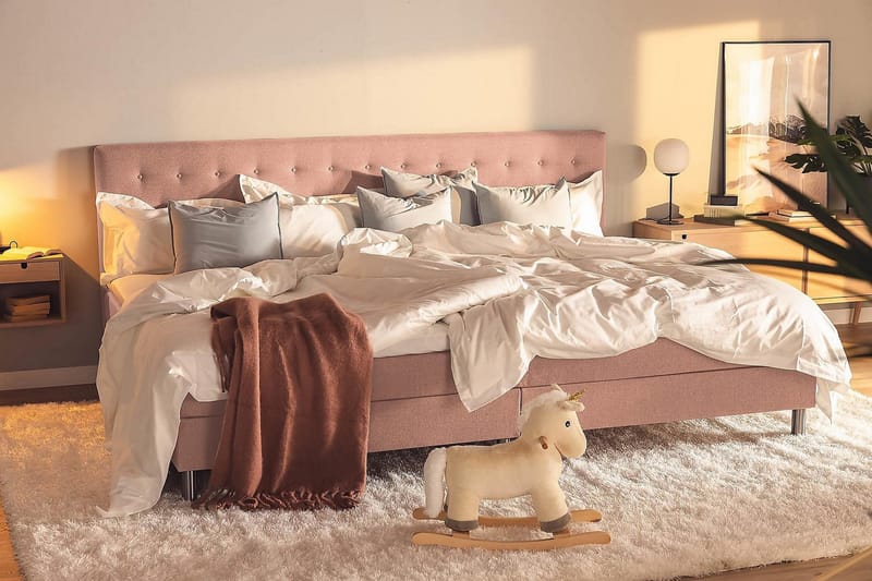 Ella Familjesäng 280x200  cm - (+Fler val) Rosa - Möbler - Säng - Kontinentalsäng