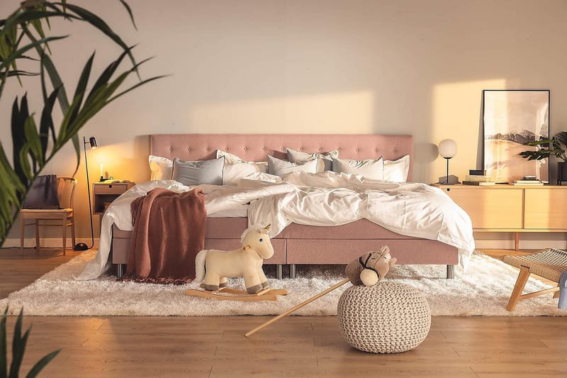 Ella Familjesäng 280x200  cm - (+Fler val) Rosa - Möbler - Säng - Kontinentalsäng