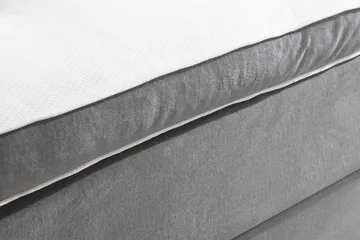 Ella Sängpaket 120x200 cm Knapp Gavel - Ljusgrå/Sammet - Möbler - Säng - Komplett sängpaket