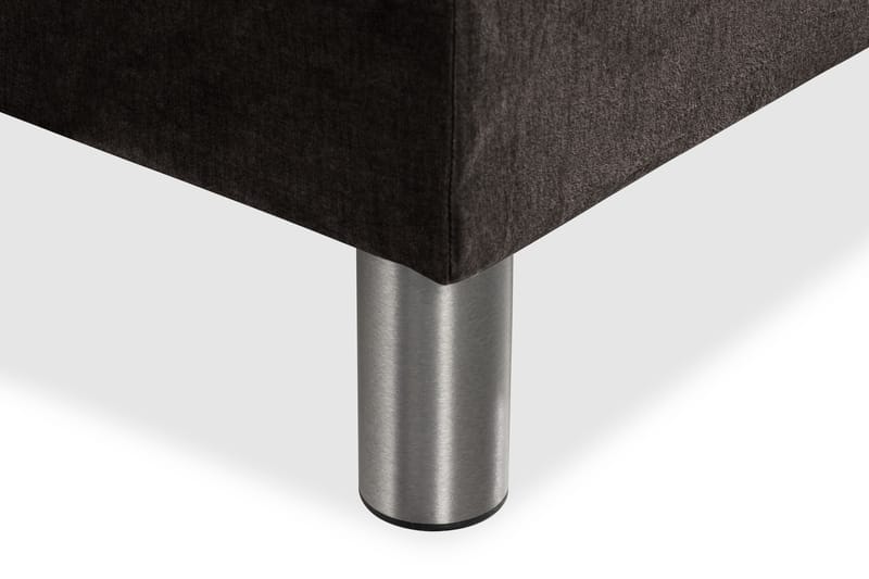 Ella Sängpaket 120x200 cm Knapp Gavel - Mörkgrå/Sammet - Möbler - Säng - Komplett sängpaket