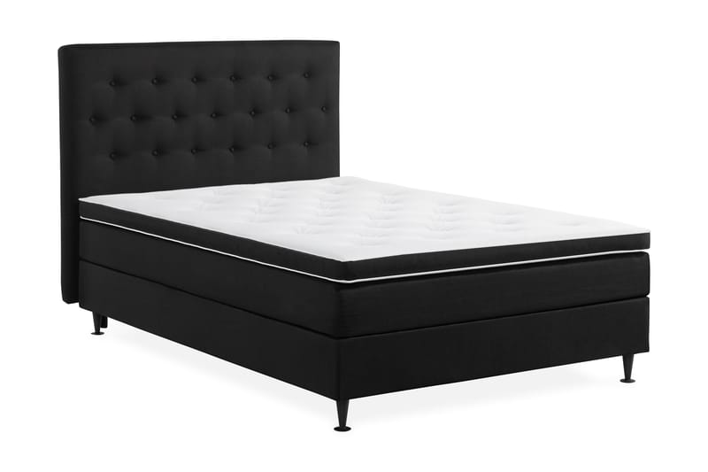 Ella Sängpaket 120x200 cm Knapp Gavel - Svart - Möbler - Säng - Komplett sängpaket