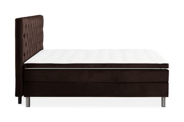 Ella Sängpaket 160x200 cm Djuphäftad Gavel - Brun/Sammet - Möbler - Säng - Komplett sängpaket