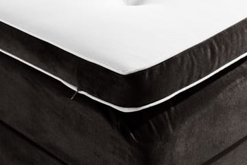 Ella Sängpaket 160x200 cm Djuphäftad Gavel - Mörkgrå/Sammet - Möbler - Säng - Komplett sängpaket