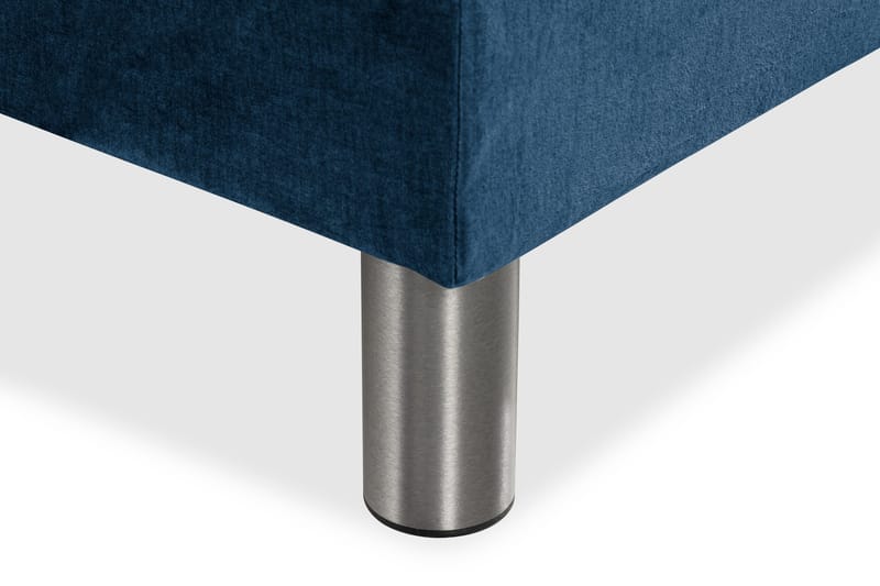 Ella Sängpaket 160x200 cm Knapp Gavel - Mörkblå/Sammet - Möbler - Säng - Komplett sängpaket